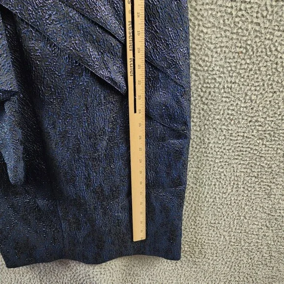 Teri Jon by Rickie Freeman Off-the-Shoulder Metallic Jacquard Dress Women's 2 - Picture 10 of 14